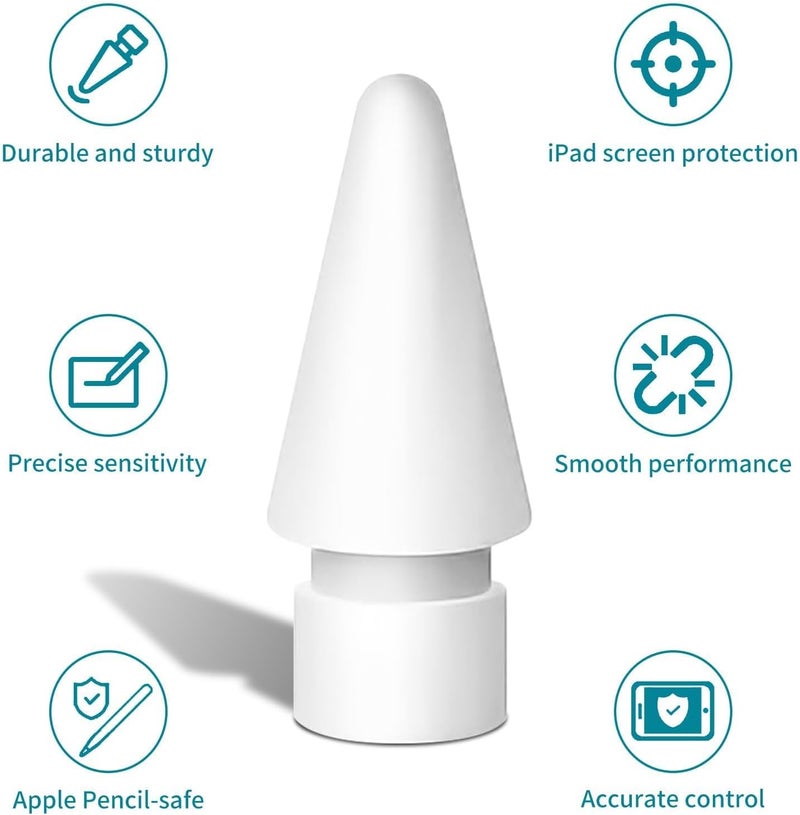 Walant Replacement Tips for Apple Pencil 1st/2nd Gen & Pro/USB-C | Original Feeling & High Sensitivity | Durable Nibs for Writing/Drawing | Compatible with Paper-Like Screen Protector (32 Pack White) - Image 4
